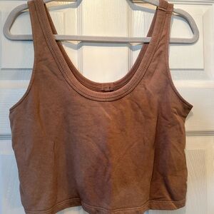 Brown Crop Tank Top